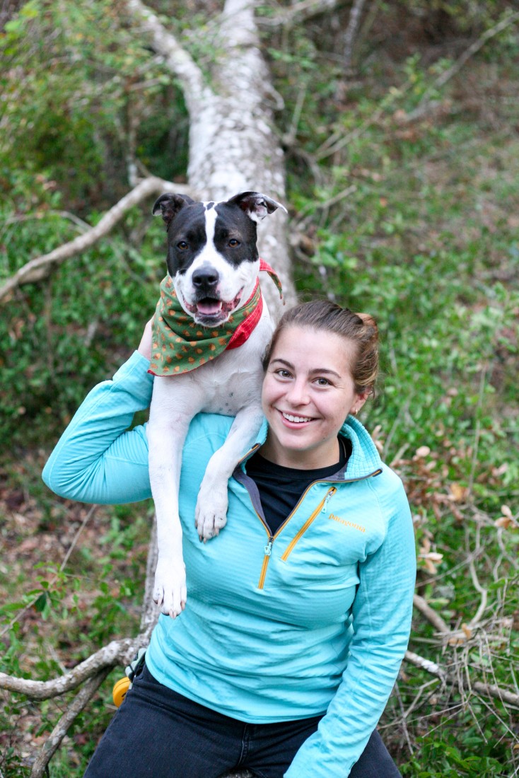 Photo of Haley and Pit bull Dog
